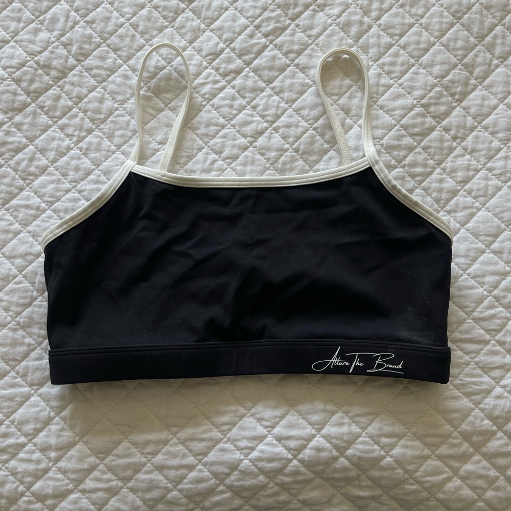 Allure the Brand Black and White Women's Sports Bra